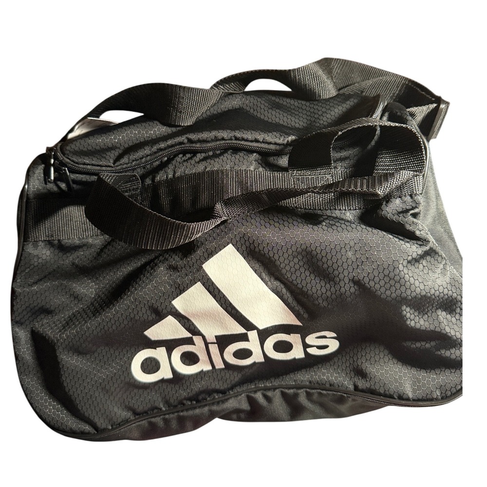 Adidas‎ Small Black Duffle Bag Sport Gym Travel Carry On Training Workout